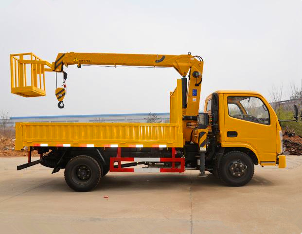 truck mounted crane with basket